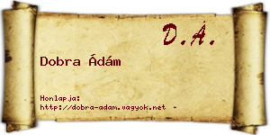 Dobra Ádám névjegykártya