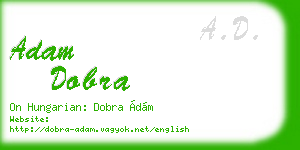 adam dobra business card