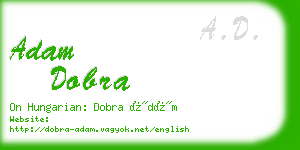 adam dobra business card